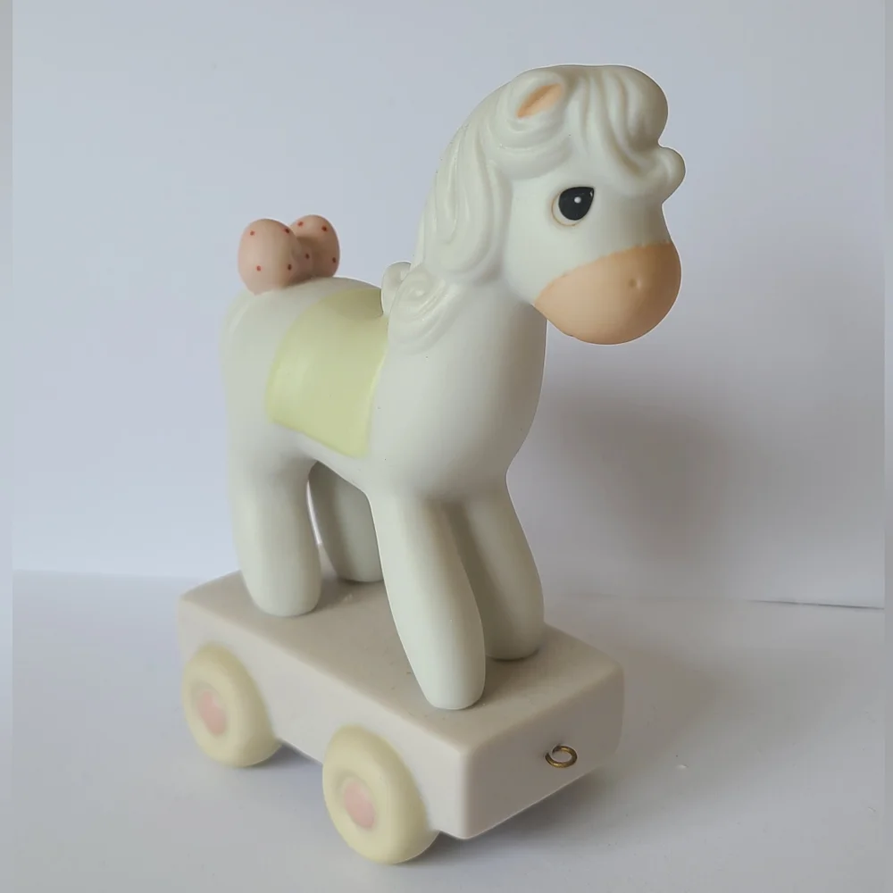 Vintage Precious Moments Birthday Train 9 Year Old Horse Collectible Figurine - Picture 9 of 14